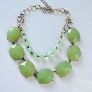 Green and Gold Statement Piece Necklace